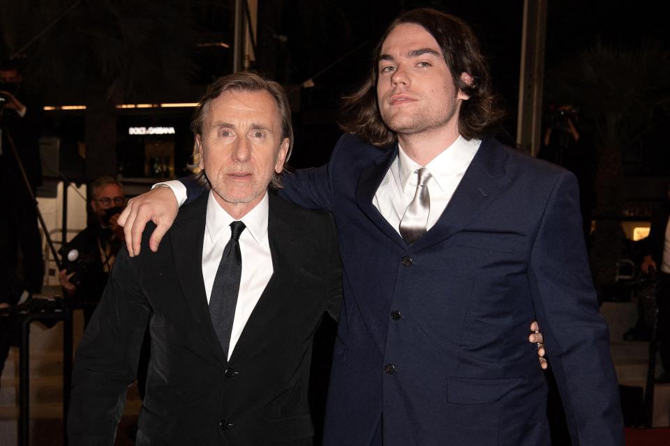 Tim Roth and son Michael Cormac Roth attend the Bergman Island screening during the 74th annual Cannes Film Festival on July 11, 2021 in Cannes, France. Cannes- Bergman Island Screening, France - 12 Jul 2021