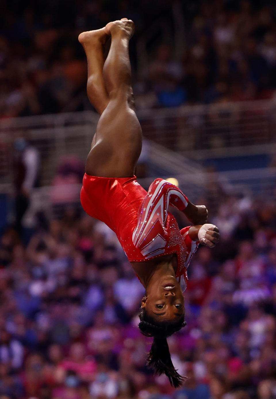 Simone Biles bei den US-Trials für Tokio (Bild: REUTERS/Lindsey Wasson)