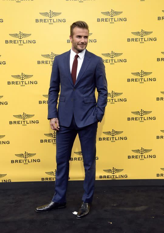David Beckham à la boutique Breitling le 3 juin 2015 à Madrid en Espagne.