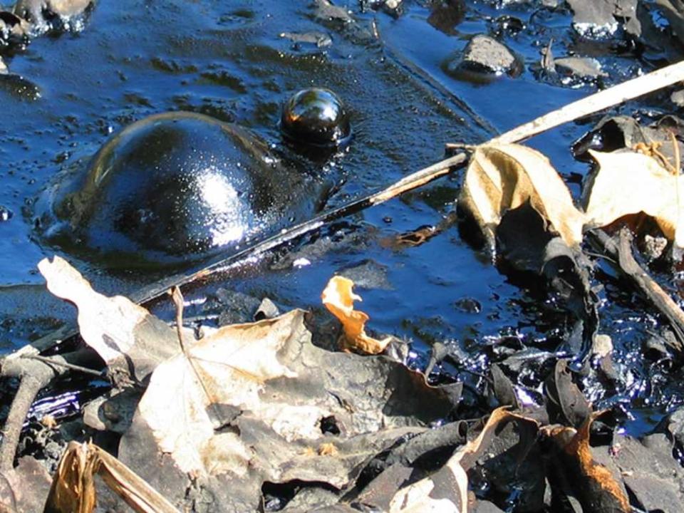 crude oil bubble tar pits