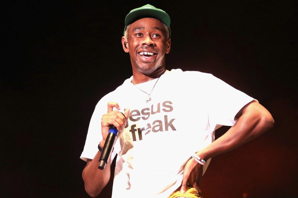 <p>In a two-minute <a href="https://twitter.com/tylerthecreator/status/1310621247537987589" rel="nofollow noopener" target="_blank" data-ylk="slk:video posted to his Twitter;elm:context_link;itc:0;sec:content-canvas" class="link ">video posted to his Twitter</a> account, the artist implores young people to "go to them polls and cast a f---ing vote."</p> <p>After admitting that this would be his first time voting after being apathetic for a long time, he told fans "I see the light" and emphasized that his vote (and theirs) matters. </p>