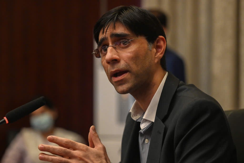 Pakistan’s national security adviser Moeed Yusuf (AFP via Getty)