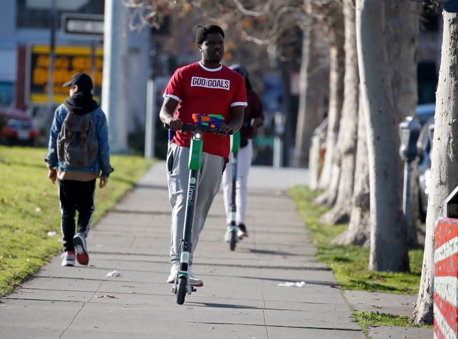 In Salt Lake City, Lime scooters have been available since 2018. (credit: Jane Tyska/Digital First Media/East Bay Times via Getty Images)