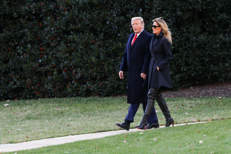 FILE PHOTO: U.S. President Donald Trump departs from the White House for holiday travel to his home in Florida, in Washington