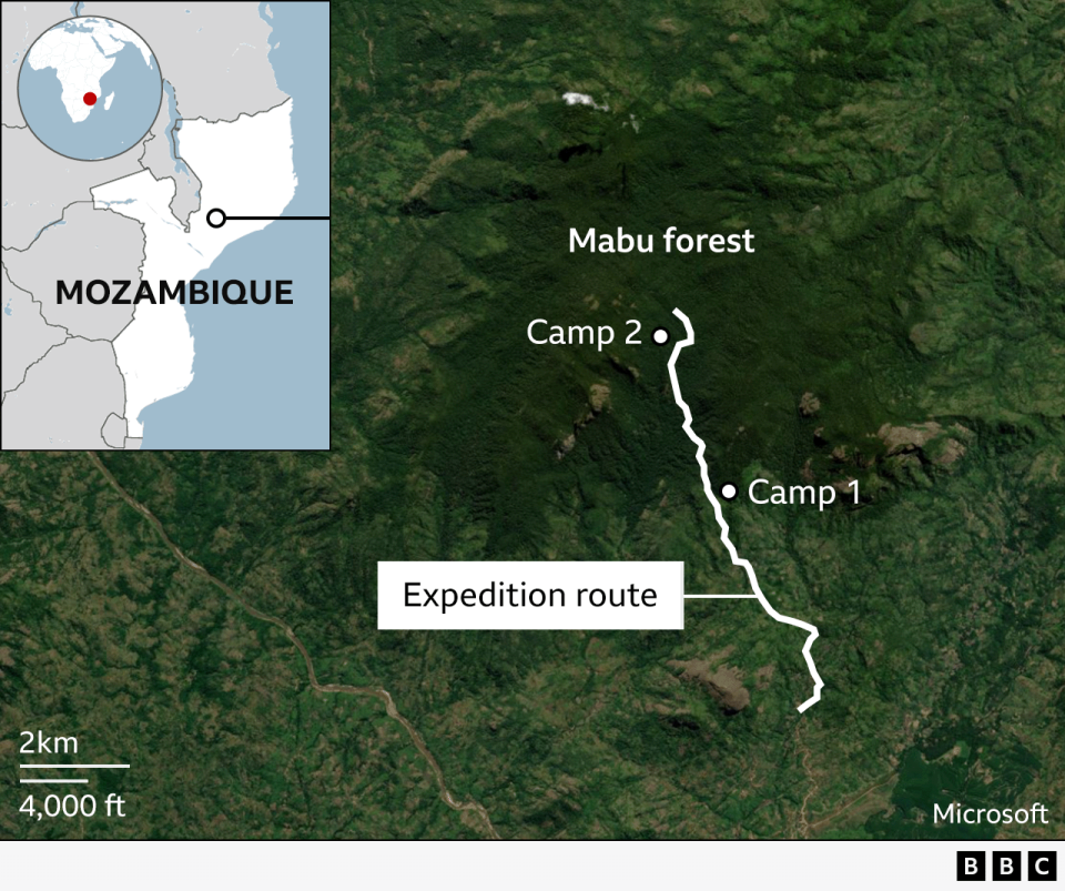 Mabu forest location map