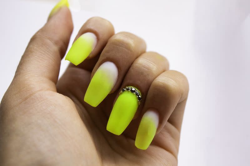 22) Neon New Year's Nail Art