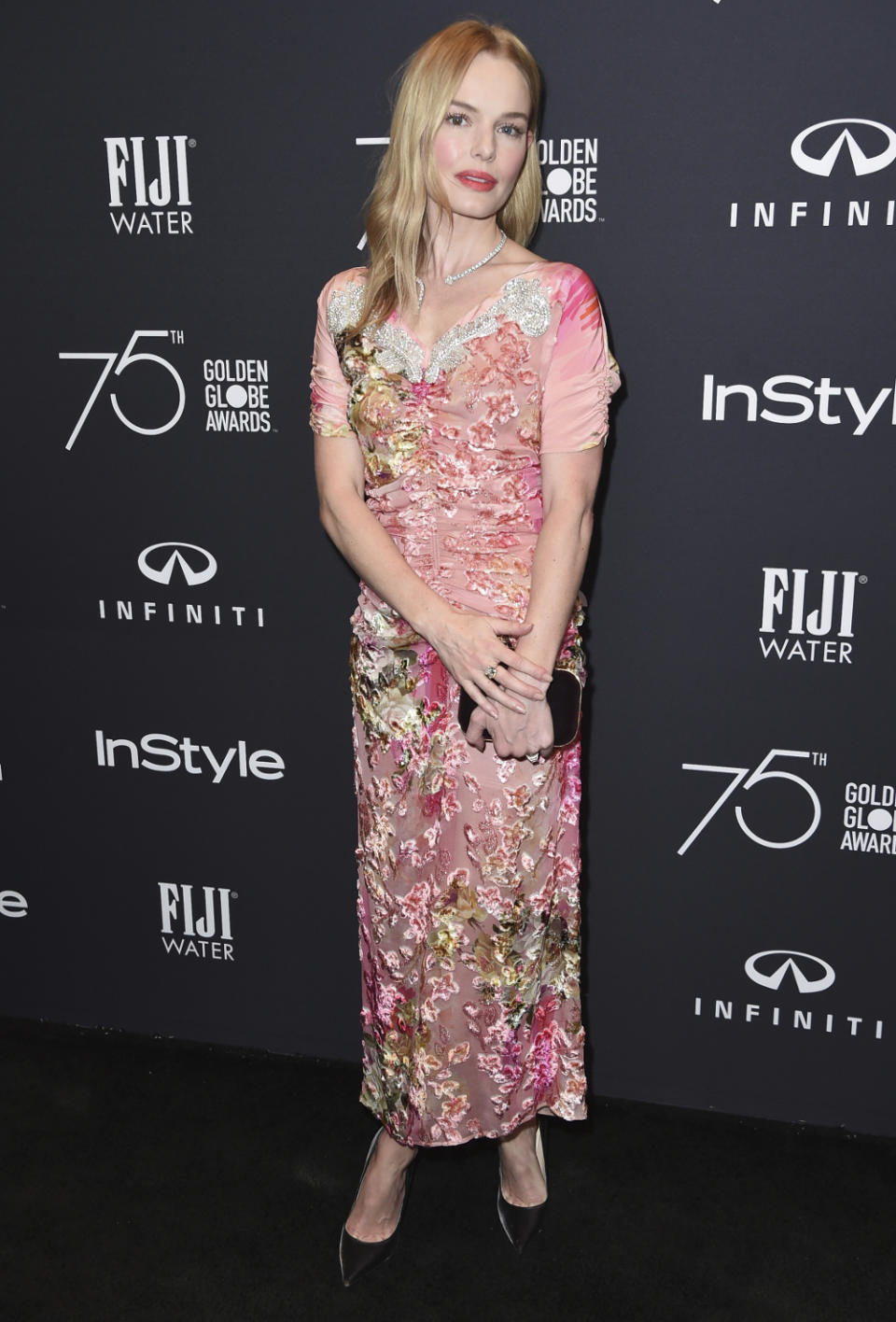 <p>In Omas alten Bettüberwurf (umgestaltet zu einem Kleid von Antonio Marras) hüllte sich Kate Bosworth auf der Instyle Celebration in Hollywood. (15. Oktober 2017, Bild: AP) </p>