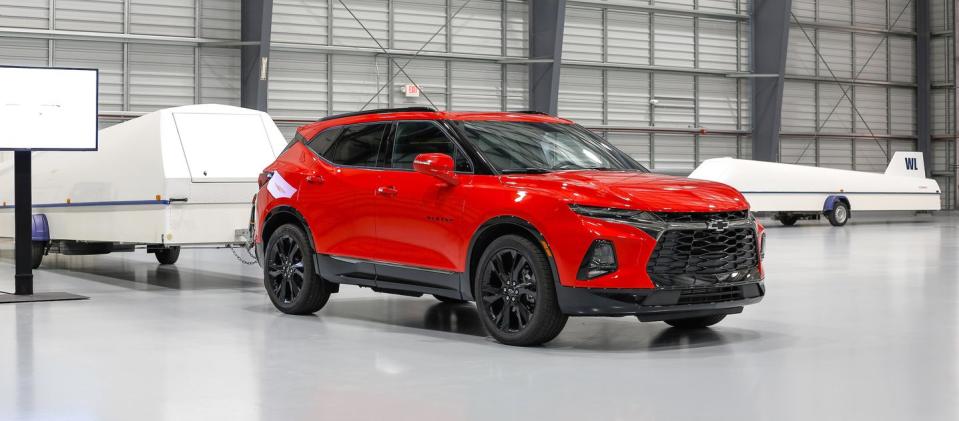 <p>In base form with the standard naturally aspirated 2.5-liter inline-four, the Blazer impresses with its quietness and its compliant suspension tuning, if not its quickness-no surprise given that this engine makes only 193 horsepower.</p>