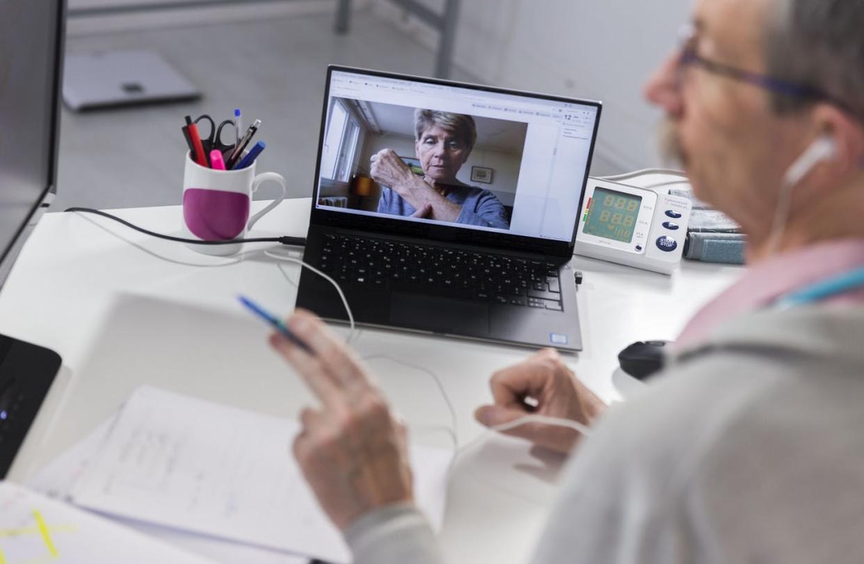 <span class="caption">To avoid the high risk COVID-19 poses to older adults with chronic illnesses, many doctors have shifted appointments to telemedicine. </span> <span class="attribution"><a class="link " href="https://www.gettyimages.com" rel="nofollow noopener" target="_blank" data-ylk="slk:BSIP/Universal Images Group via Getty Images;elm:context_link;itc:0;sec:content-canvas">BSIP/Universal Images Group via Getty Images</a></span>