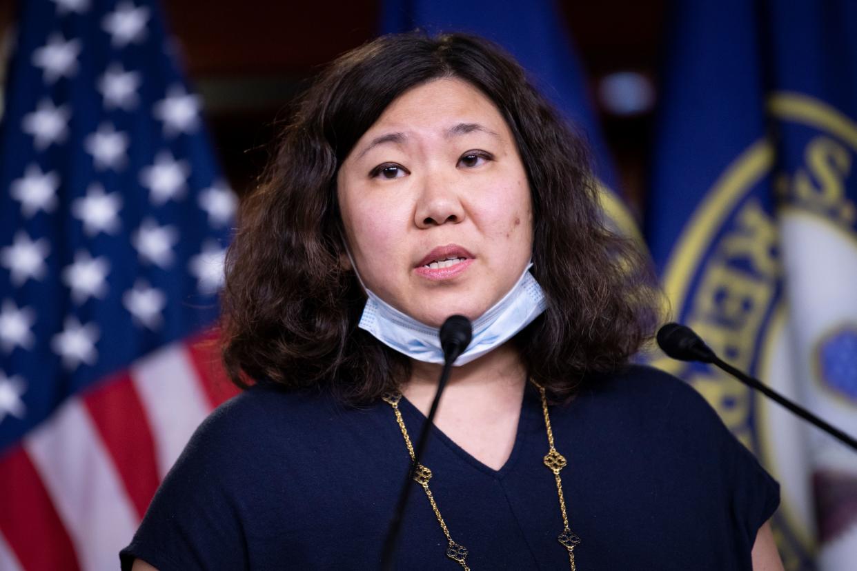 Rep. Grace Meng (D-N.Y.) speaks during a news conference on Capitol Hill, May 27, 2020. (Photo: Caroline Brehman/CQ-Roll Call, Inc via Getty Images)