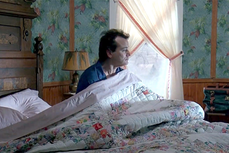 Bill Murray's Phil Connors wakes up in Groundhog Day. (Columbia Pictures)