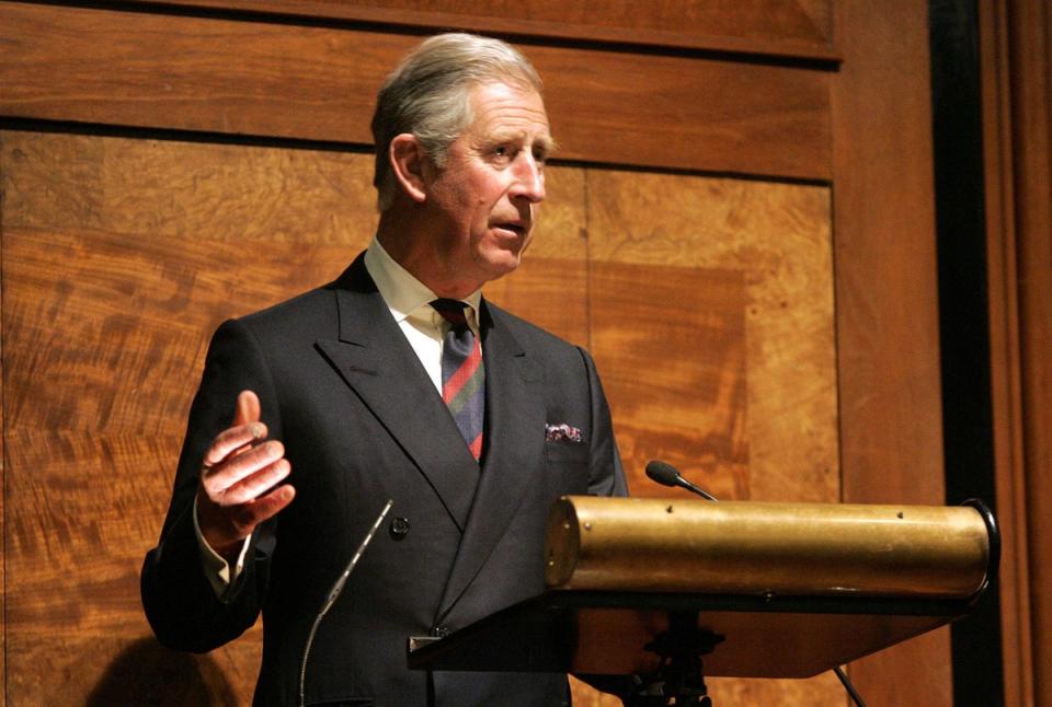 The Prince of Wales delivering his speech at the 2009 Royal Institute of British Architects (RIBA) Trust in London (Alastair Grant/PA ) (PA Archive)