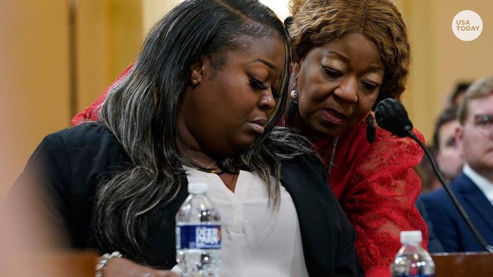 Wandrea "Shaye" Moss, a former Georgia election worker, and her mother Ruby Freeman, right.  The House select committee investigating the U.S. Capitol riots continues to reveal the findings of its investigation.