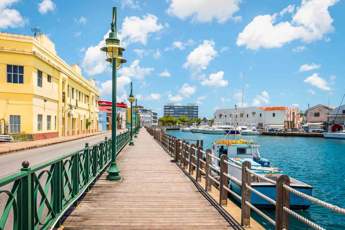 Bridgetown shopping street barbados hi-res stock photography and