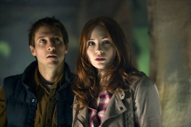 Arthur Darvill and Karen Gillan as Rory and Amy (Credit: BBC)