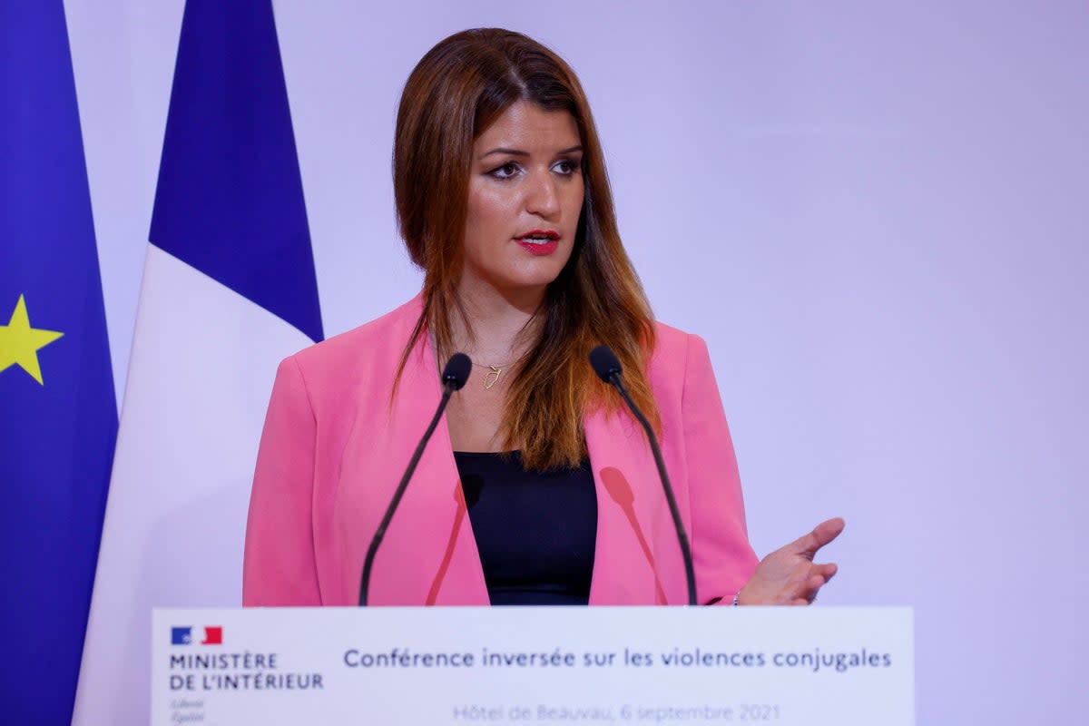 Marlène Schiappa, junior interior minister in charge of citizenship, thanked the frontline workers who were granted citizenship under a fast track scheme  (AFP via Getty Images)