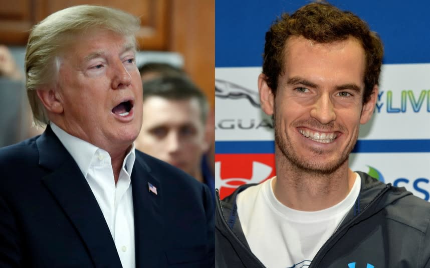 Andy Murray parodied Donald Trump's excuse for why he would not be named Time Magazine's Person of the Year - Getty/AP