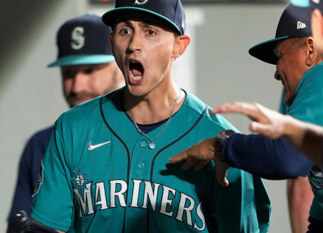 Seattle Mariners Steal Your Base Navy Athletic T-Shirt