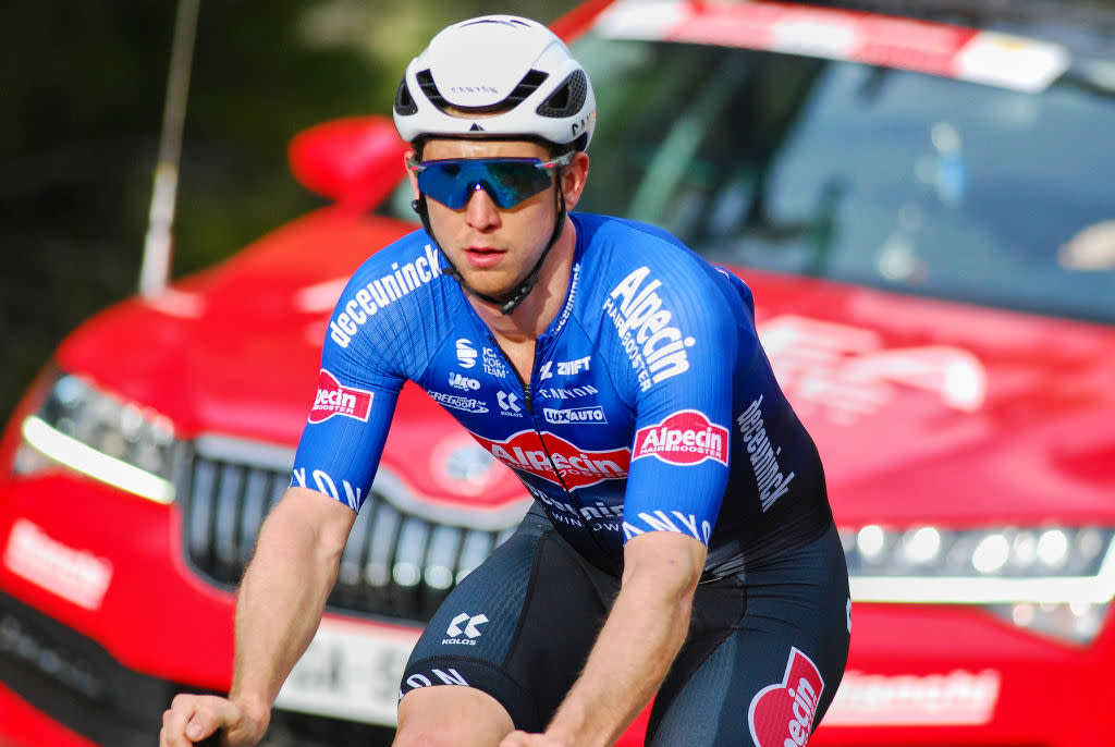  UNSPECIFIED SPAIN  MARCH 24 Kaden Groves from Australia of Alpecin Deceuninck Team in action during stage 5 Tortosa  Lo Port of 102nd Volta Ciclista a Catalunya 2023 on March 24 2023 in UNSPECIFIED Spain Photo by Joan Cros Garcia  CorbisGetty Images 