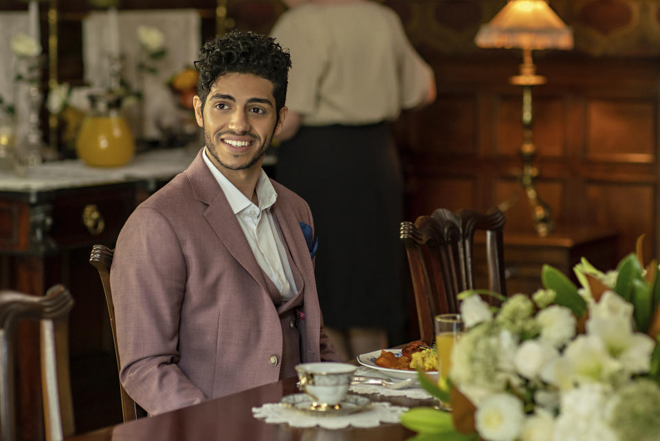 This image released by Netflix shows Mena Massoud in a scene from "The Royal Treatment." (Kirsty Griffin/Netflix via AP)