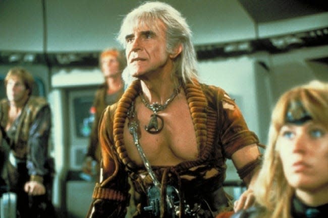 Ricardo Montalban, center, appears in "Star Trek II: The Wrath of Khan." [Paramount Pictures]