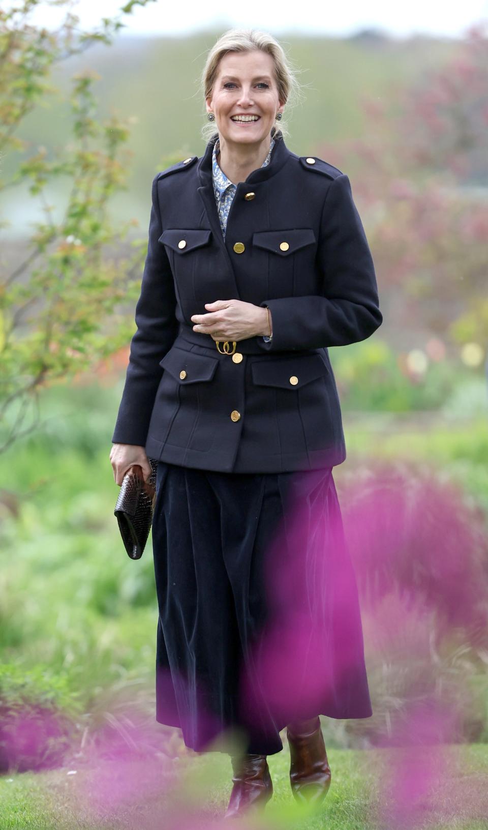 Sophie, Duchess of Edinburgh at the Yeo Valley Farm on April 17.