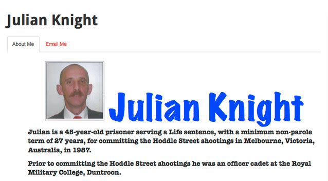 Julian Knight has written 'Petition of Mercy' on the iExpress.org.au website, hosting personal profiles for some of Australia's most notorious criminals. Photo: iExpress