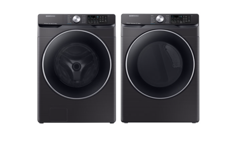 Samsung High-Efficiency Front Load Washer & Electric Steam Dryer (Photo via Best Buy Canada)