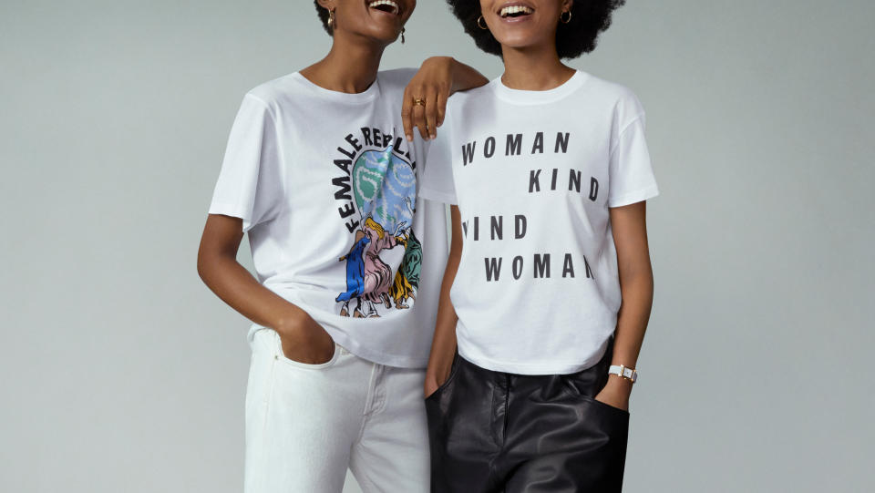 The T-shirt designs by Stella McCartney and Roxanne Assoulin. (Net-A-Porter)