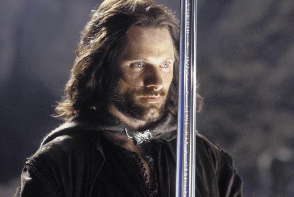 Viggo Mortensen as Aragorn in "The Lord of the Rings: The Return of the King," based on the book by J.R.R. Tolkien.