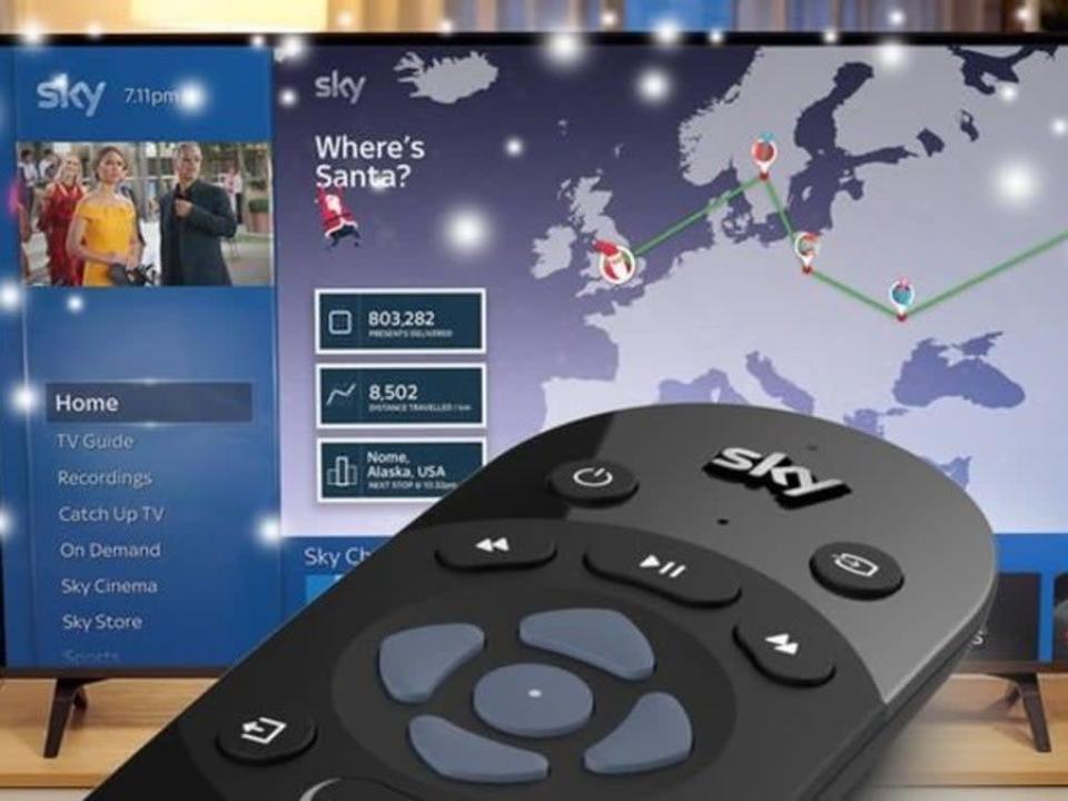 Sky Q Santa Tracker is one of several platforms offering the chance to follow Father Christmas (Sky)