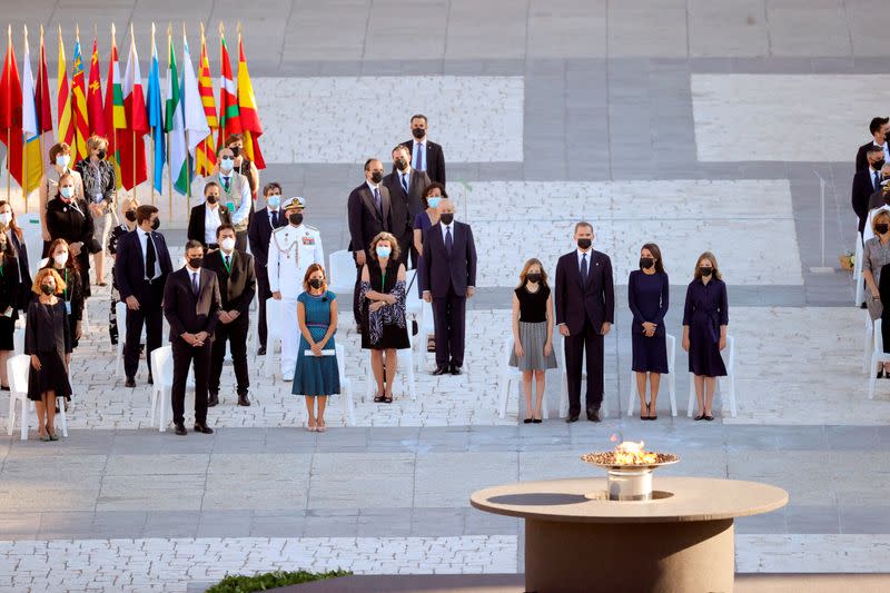 State tribute in memory of Spain's COVID-19 victims at Royal Palace in Madrid