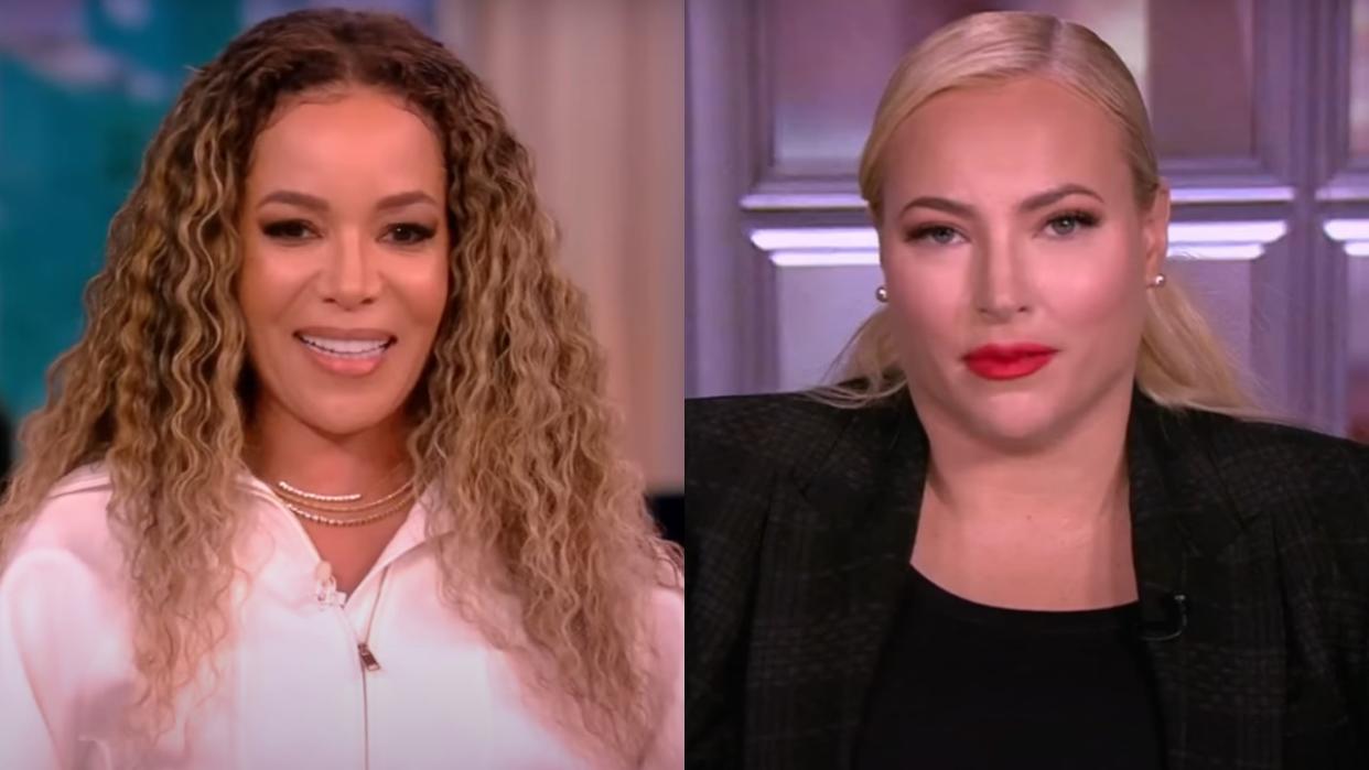  Sunny Hostin and Meghan McCain on The View. 