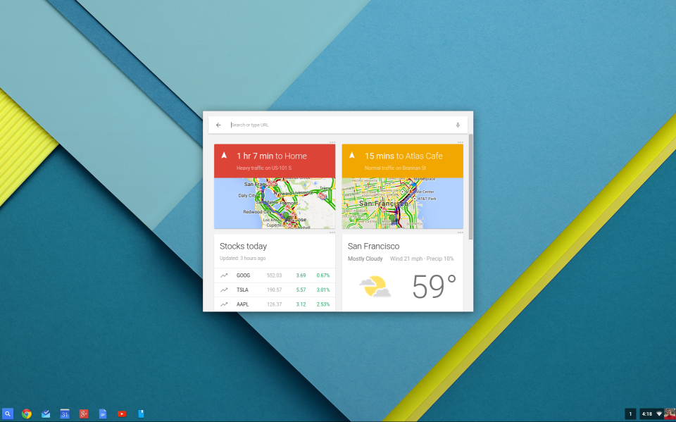 Google Now on Chromebooks