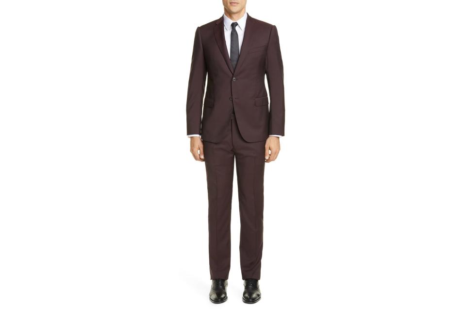 Emporio Armani G Line trim fit solid wool suit (was $1,495, 33% off)