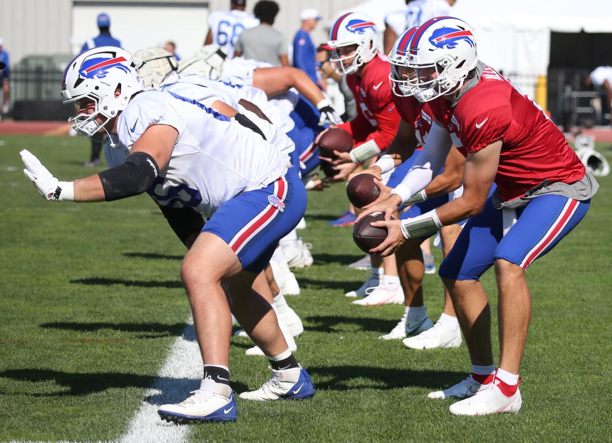 Whoever is playing quarterback for the Bills, the offensive line needs to show improvement in Pittsburgh.