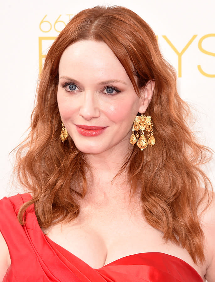 Mad Men actress Christina Hendricks reportedly has to dye her hair every second episode to maintain its brightness, causing it to dry out. The secret behind her shiny, conditioned locks? ''I use a lot of Redken Color Extend conditioner,'' says Hendricks. ''It's like sunblock for hair!''