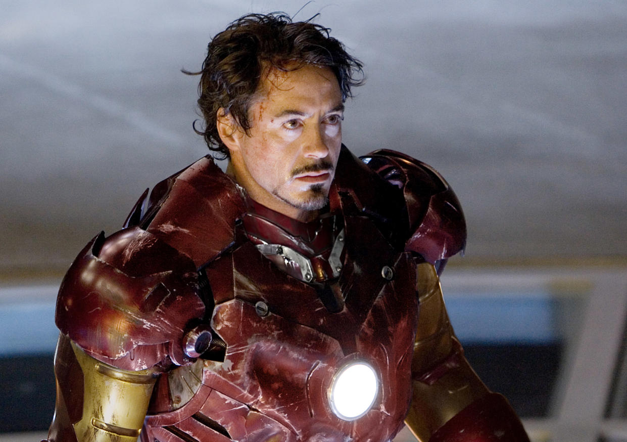 Robert Downey Jr. stars as Tony Stark in the original MCU movie, Iron Man.