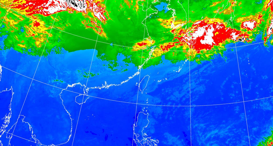 今、明（23日、24日）兩天大陸冷氣團影響，北部、東北部及東部天氣偏冷，其他地區早晚亦偏冷，中南部日夜溫差大（圖取自中央氣象署網站）