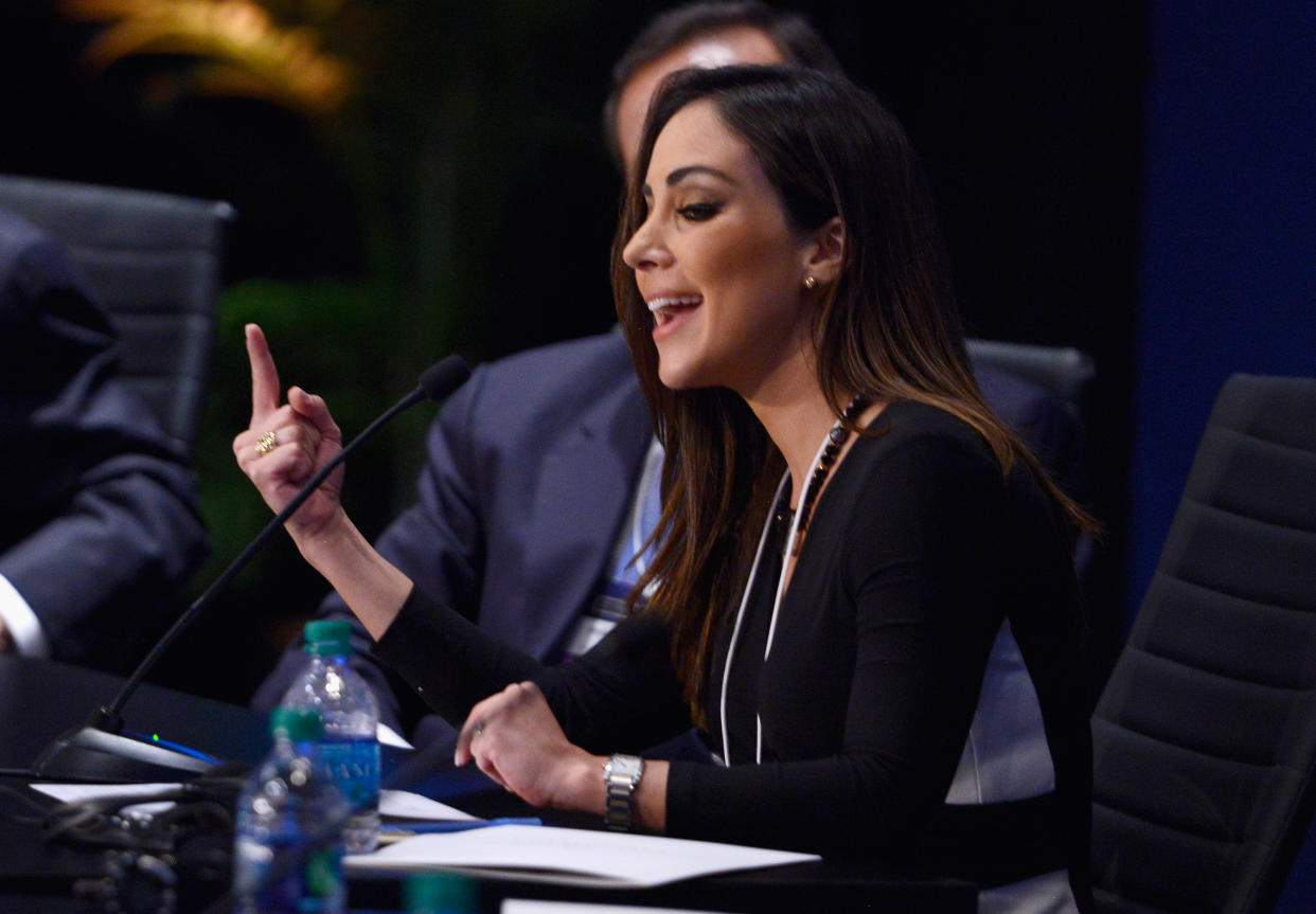 Author Mariana Atencio claims that a corporate higher-up asked her to not look "too Latina" at the 2017 White House Correspondence Dinner. (Photo by Leigh Vogel/Getty Images for Concordia)