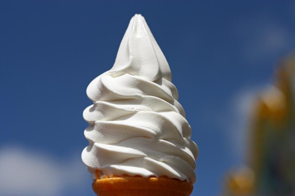 Close up of vanilla soft serve