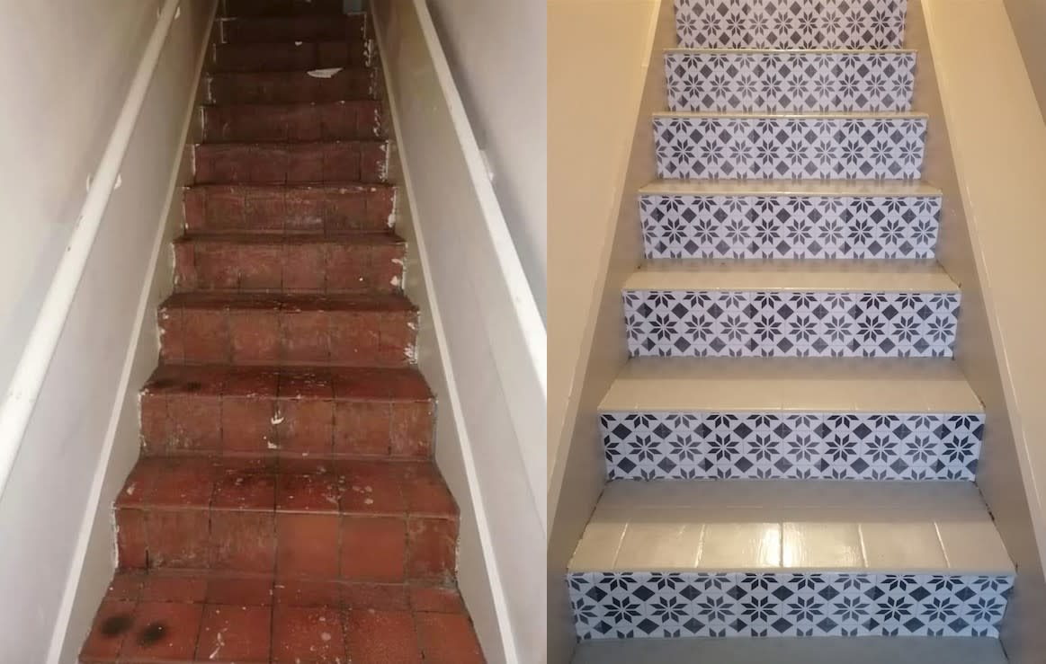 After being quoted £450 Danielle Duvall decided to overhaul her stairs herself. (Supplied latestdeals.co.uk)