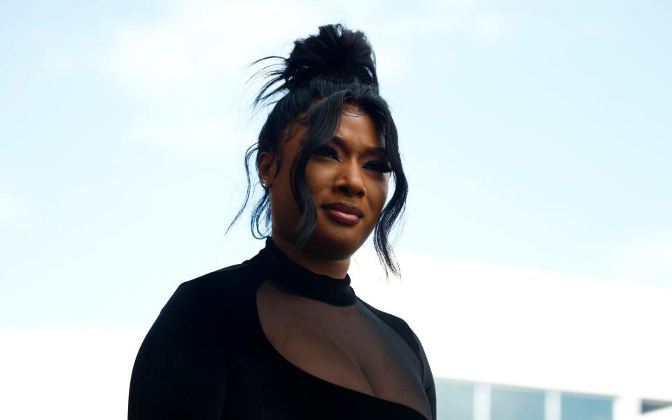 Megan Thee Stallion walks in the Paddock before the F1 Grand Prix of USA at Circuit of The Americas on October 24, 2021 in Austin, Texas -  Jared C. Tilton/Getty Images