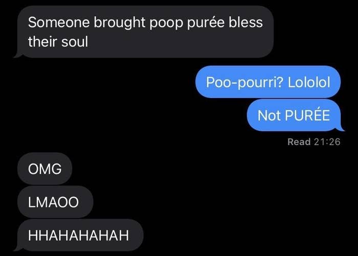 Someone thinking potpourri is spelled "poop puree"