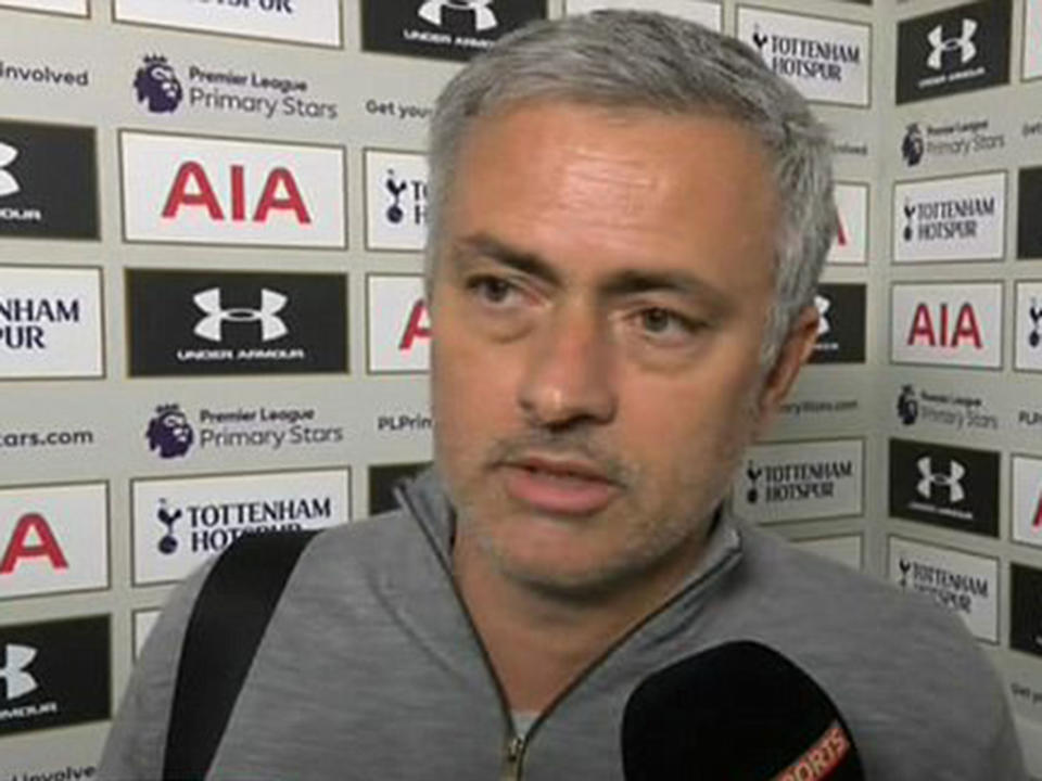 Jose Mourinho walks out of Sky interview after Manchester United's defeat by Tottenham