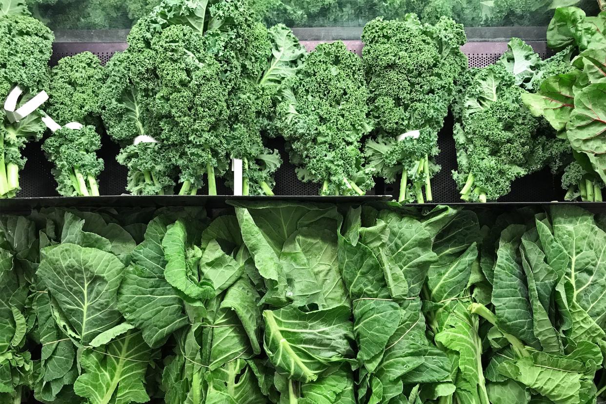 Kale and greens at the store