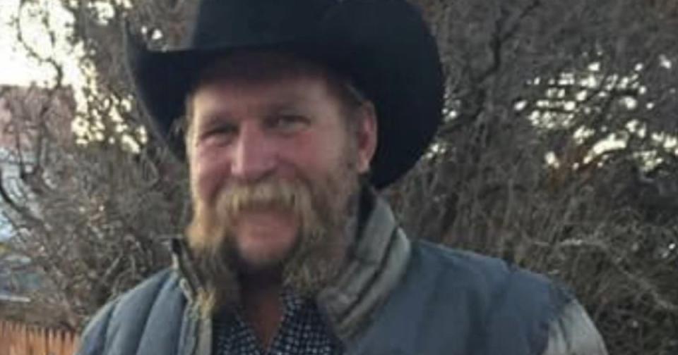 Mike Morgan (pictured) was killed in lightning strike on his property in Rand, northwest of Denver (CBS)