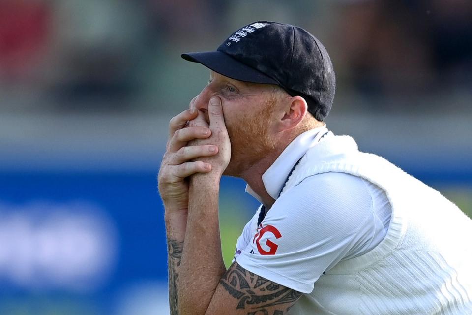 Untimely end: Ben Stokes reacts after being caught by Jasprit Bumrah (Getty Images)