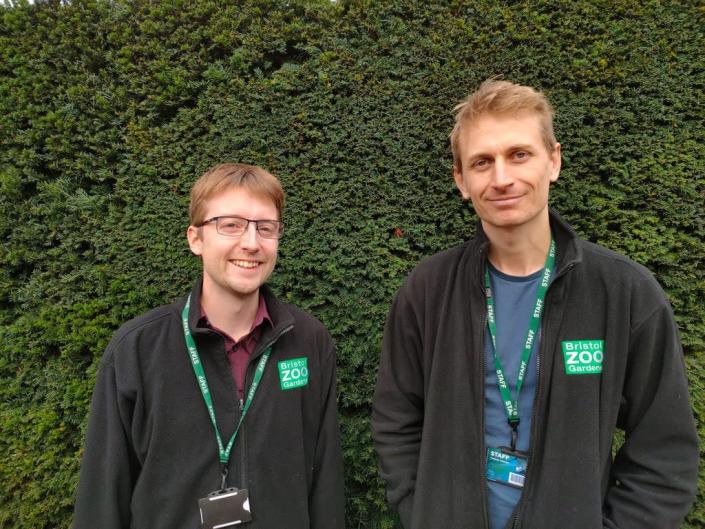 Dr Sam Penny (left) and Dr Caspian Johnson are conducting conservation training remotely (Bristol Zoological Society/PA)