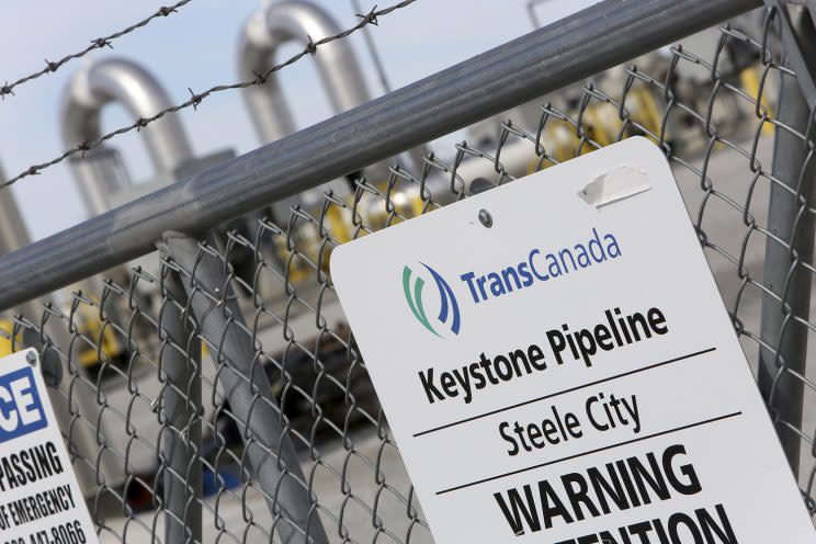 A pump station along the Keystone Pipeline, in Nebraska